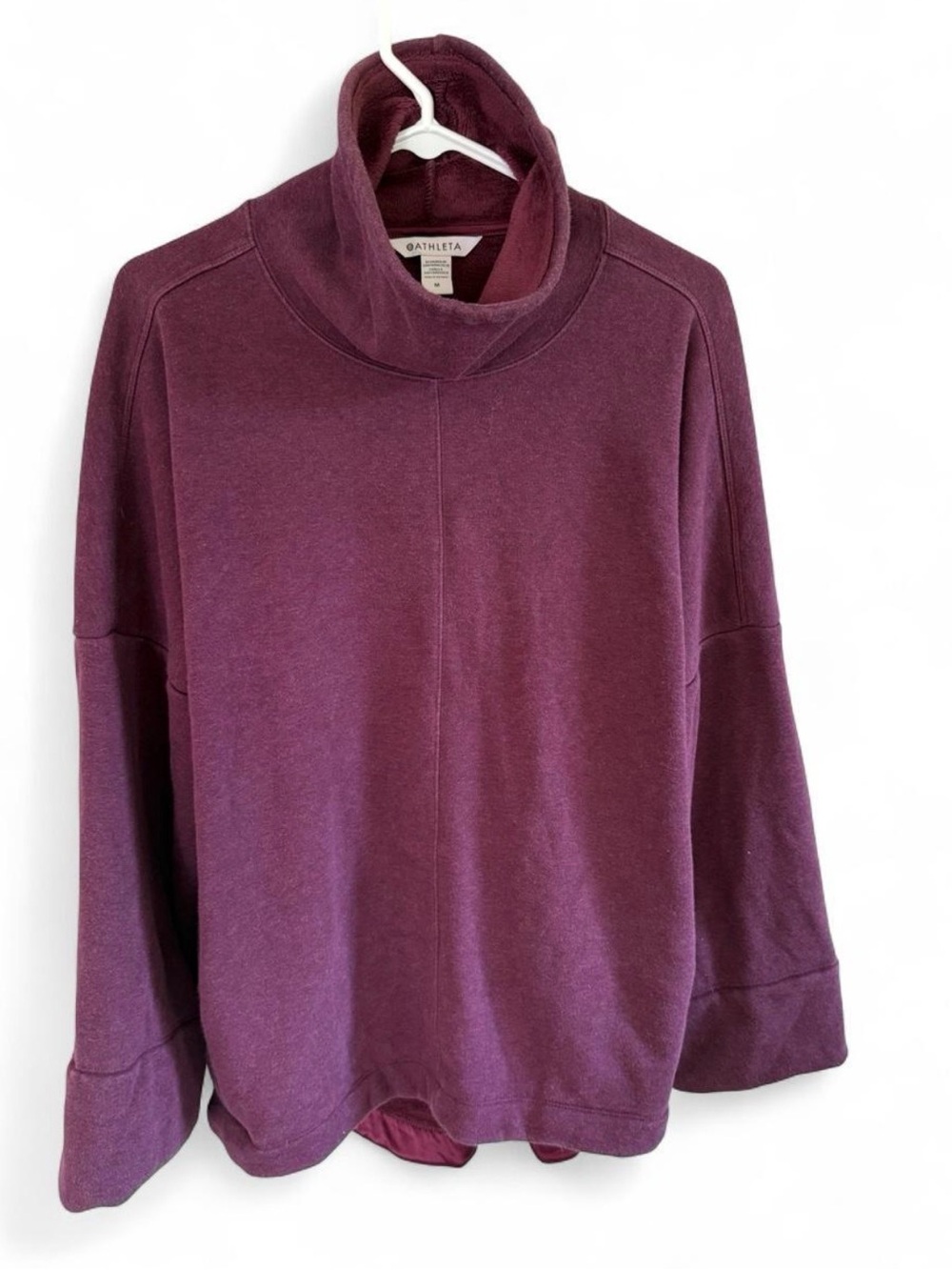 Athleta Plum Cowl Neck Pullover